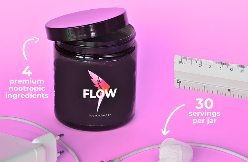 Complete Meals 3 Jar of Queal Flow with highlighted features